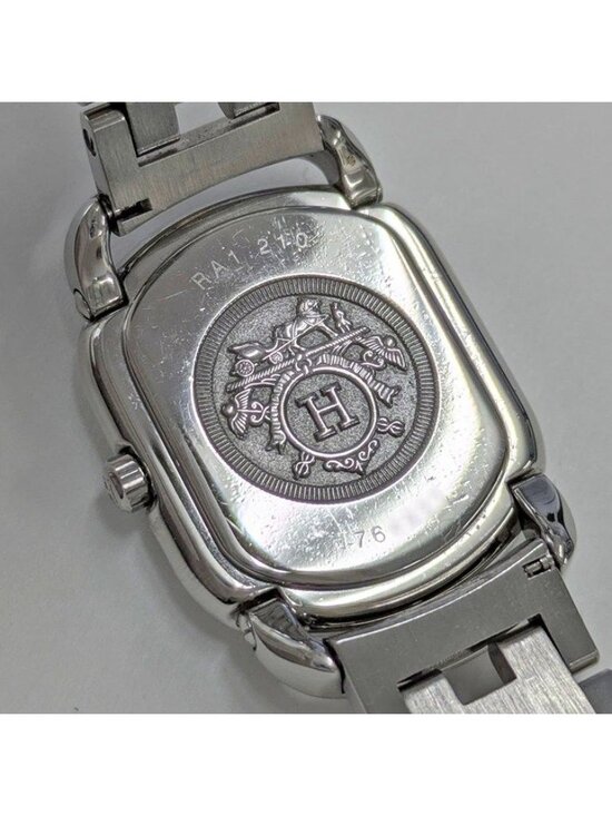Hermes Watch Rari White Dial Link Bracelet SS Quartz Analog main image 9